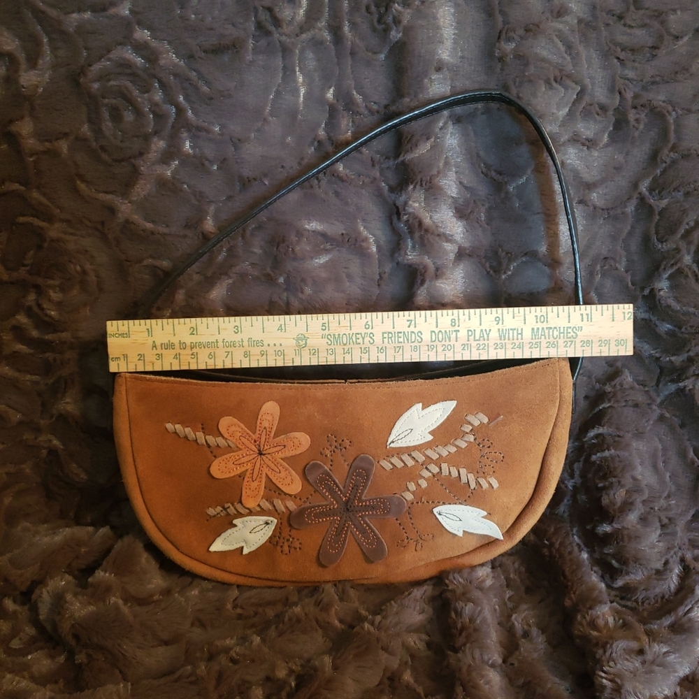 Suede bohemian hippie purse